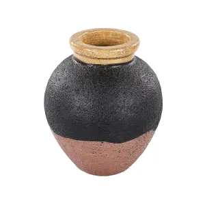 Decorative Vase DAULIS Ceramic Black