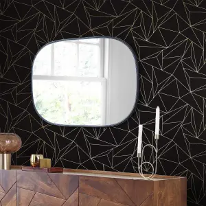 Next Scatter geo Black Metallic effect Smooth Wallpaper