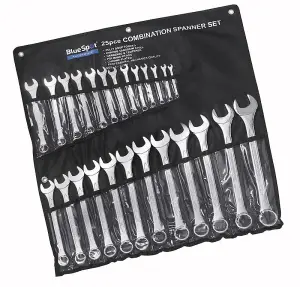 BlueSpot 25pc Metric Combination Spanner Wrench Set 6mm - 32mm With Case