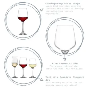 Argon Tableware - Tallo Red Wine Glasses - 400ml (Set of 6)