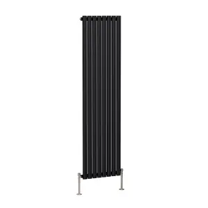 Right Radiators 1800x472mm Vertical Single Oval Column Designer Radiator Black