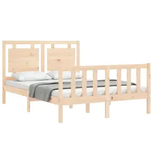 Berkfield Bed Frame with Headboard 120x200 cm Solid Wood