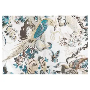 Cotton Area Rug Birds Motif 140 x 200 cm Multicolour ARIHA