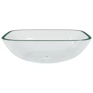 Berkfield Basin Glass 42x42x14 cm Transparent