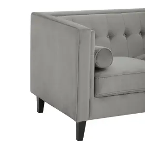 Interiors by Premier Helia Grey Velvet Sofa