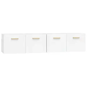 Berkfield Wall Cabinets 2 pcs High Gloss White 80x35x36.5 cm Engineered Wood