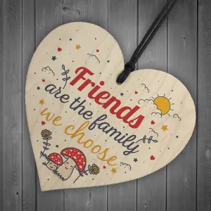 Red Ocean Handmade Friendship Gift Wooden Hanging Heart Chic Plaque Best Friend Family Christmas Gifts