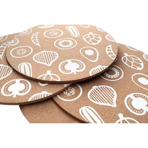 Maison by Premier Besa Cork Round Placemats - Set of 4