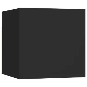 Berkfield Wall Mounted TV Cabinet Black 30.5x30x30 cm