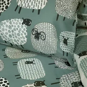 Dotty Sheep Fun Reversible Duvet Cover Set