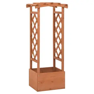 Berkfield Trellis Planter with Arch 49x39x117 cm Firwood