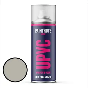 PaintNuts UPVC Door & Window Gloss Paint - Silk Grey - 400ml Spray Can (RAL7044)