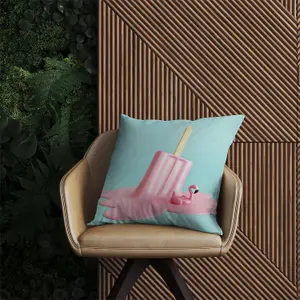 Flamingo Ice Cream Outdoor Cushion 45cm x 45cm