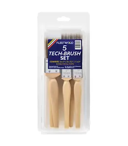 Fleetwood Synthetic Tech Paint Brush Set - 5 Pack