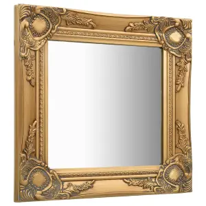 Berkfield Wall Mirror Baroque Style 40x40 cm Gold