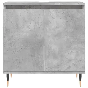 Berkfield Bathroom Cabinet Concrete Grey 58x33x60 cm Engineered Wood