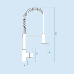 Nes Home Pull Out Kitchen Sink Mono Mixer Tap Chrome