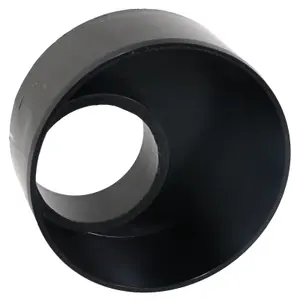 SPARES2GO 110mm to 56mm (50mm) Solvent Weld Soil System Waste Pipe Reducer Adaptor (Black)