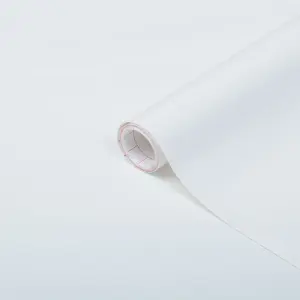 D-C-Fix Plain Matt White Self-adhesive film (L)2.1m (W)900mm