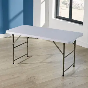 Home Source 4FT Folding Trestle Table White