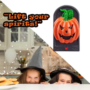 Halloween Spooky Doorbell with Flashing LED Lights Trick or Treat  Pumpkin