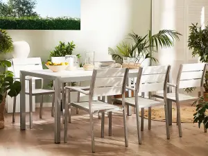 Garden Table Synthetic Material White VERNIO