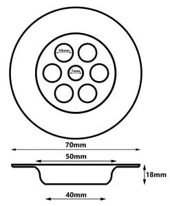 Basin Kitchen Sink Waste Basket Replacement Strainer 70mm Old Type Poly Plug