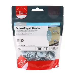 TIMCO Penny / Repair Washers DIN9054 Silver - M8 x 25 (160pcs)