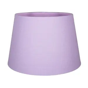 Traditional Linen Fabric Drum Shade for Pendant & Lampshade Lilac / 19cm H x 30cm W x 30cm D