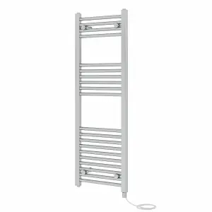 Rinse Bathrooms 600W Electric Heated Warming Towel Rail Bathroom Radiator Chrome - 1200x400mm