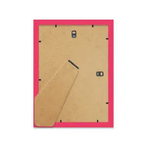 A4 Bright Pink Picture Frame With Mount for A5 (14.8 x 21cm - 5.8 x 8.3in) Poster, Photo, Artwork, or Print.