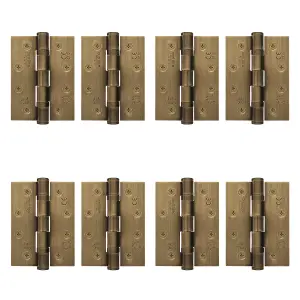 AFIT Florentine Bronze Door Hinges - 4 Inch / 102mm  Internal Fire Door Hinges - 4 Pairs