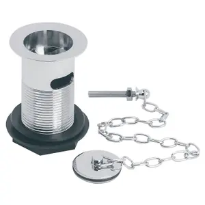 Basin Plugs with Link Chain - Chrome