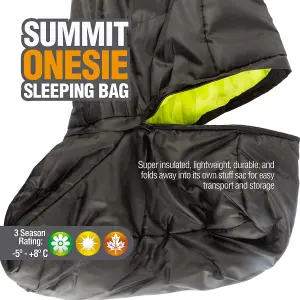 Wearable Sleeping Bag Black Adults Large/XL