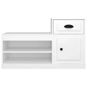 Berkfield Shoe Cabinet White 100x42x60 cm Engineered Wood