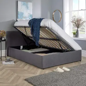 Home Source Horizon King Size Side Lift Ottoman Storage Bed Frame