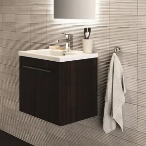 Ideal Standard i.life S Compact Coffee Oak effect Wall-mounted Bathroom Vanity unit (H) 440mm (W) 500mm