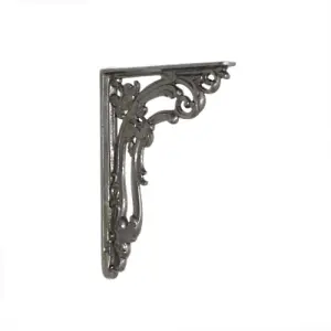 Castelion Single Small Cast Iron Victorian Scroll Leaf Shelf Bracket