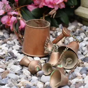 Galvanised Metal Watering Can Wind Chimes Vintage Copper Home Garden Ornament