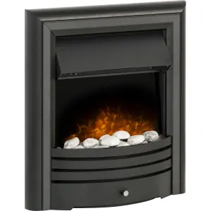 Adam Cambridge Pebble Electric Fire in Black