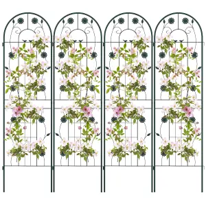 Costway 4 Pack 180 x 50cm Garden Trellis Rustproof Metal Fencing Barrier