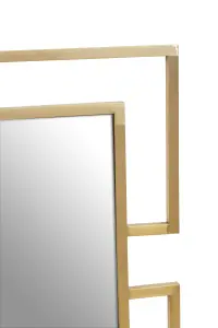 Interiors by Premier Allure Gold Brushed Small Wall Mirror