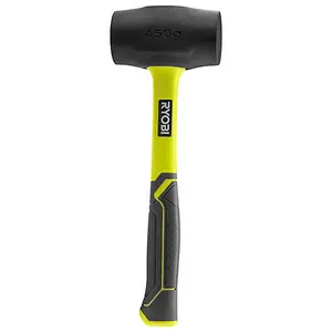 Ryobi Fibreglass Rubber Mallet (450g, Black) - RHHM450