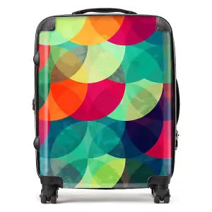 Colourful Grunge Circle Pattern Suitcase - Large