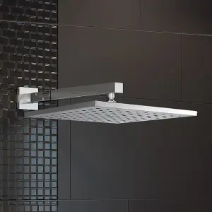 Nes Home 2 Way Square Concealed Thermostatic Mixer Valve Hand Held Shower Head Rose