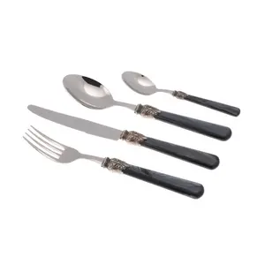 Rivadossi Sandro 16 Piece Stainless Steel Cutlery Set , Service for 4 Black