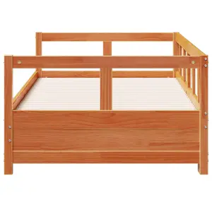 Berkfield Daybed without Mattress Wax Brown 80x200 cm Solid Wood Pine