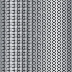 Galerie Ted Baker Fantasia Metallic Silver/Grey Geometric Hexie Wallpaper Roll