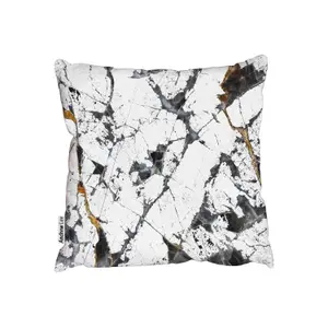 Dark Gray marble Gold Russia texture (Outdoor Cushion) / 45cm x 45cm