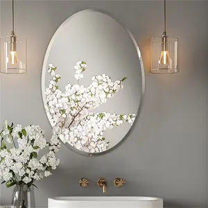 Oval Flat Rithi Wall Mirror 80cm x 60cm